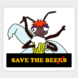 Tiled option Save the Bee(r)s Sticker